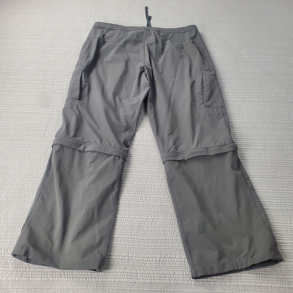 Mountain Hardwear Convertible Hiking Pants Womens 12 Gray Zip Off Cargo OL2545